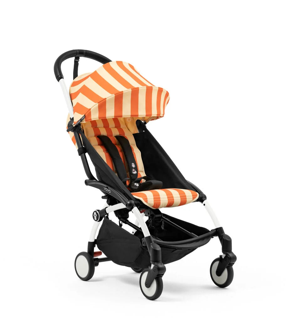 Stokke® YOYO³ Количка от 6 месеца, Бяло шаси -  Capri