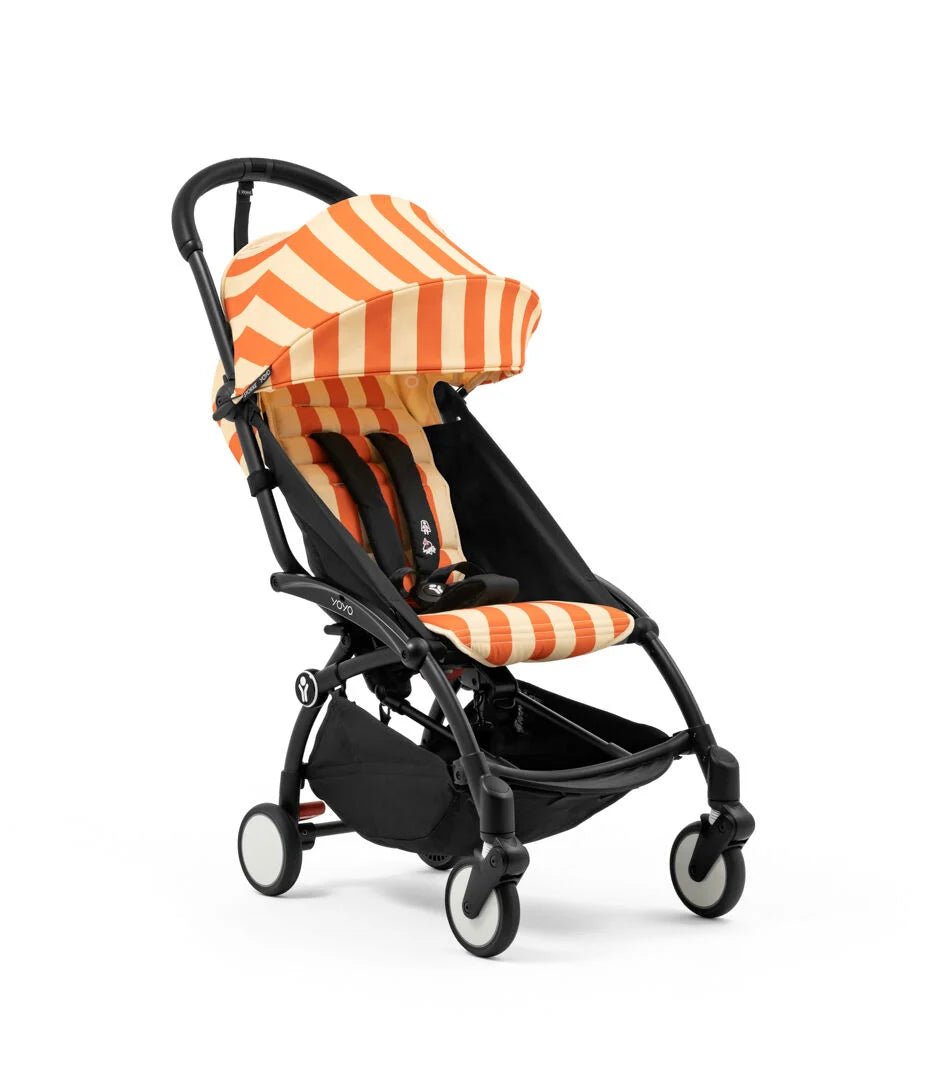 Stokke® YOYO³ Количка от 6 месеца, Черно шаси -  Capri