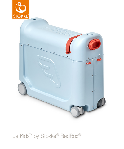 Stokke® JetKids™ BedBox™ Куфар+Легло за самолет - цвят Blue Sky