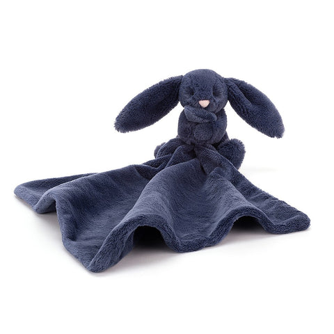 Jellycat® Зайче с кърпа за гушкане - цвят Navy