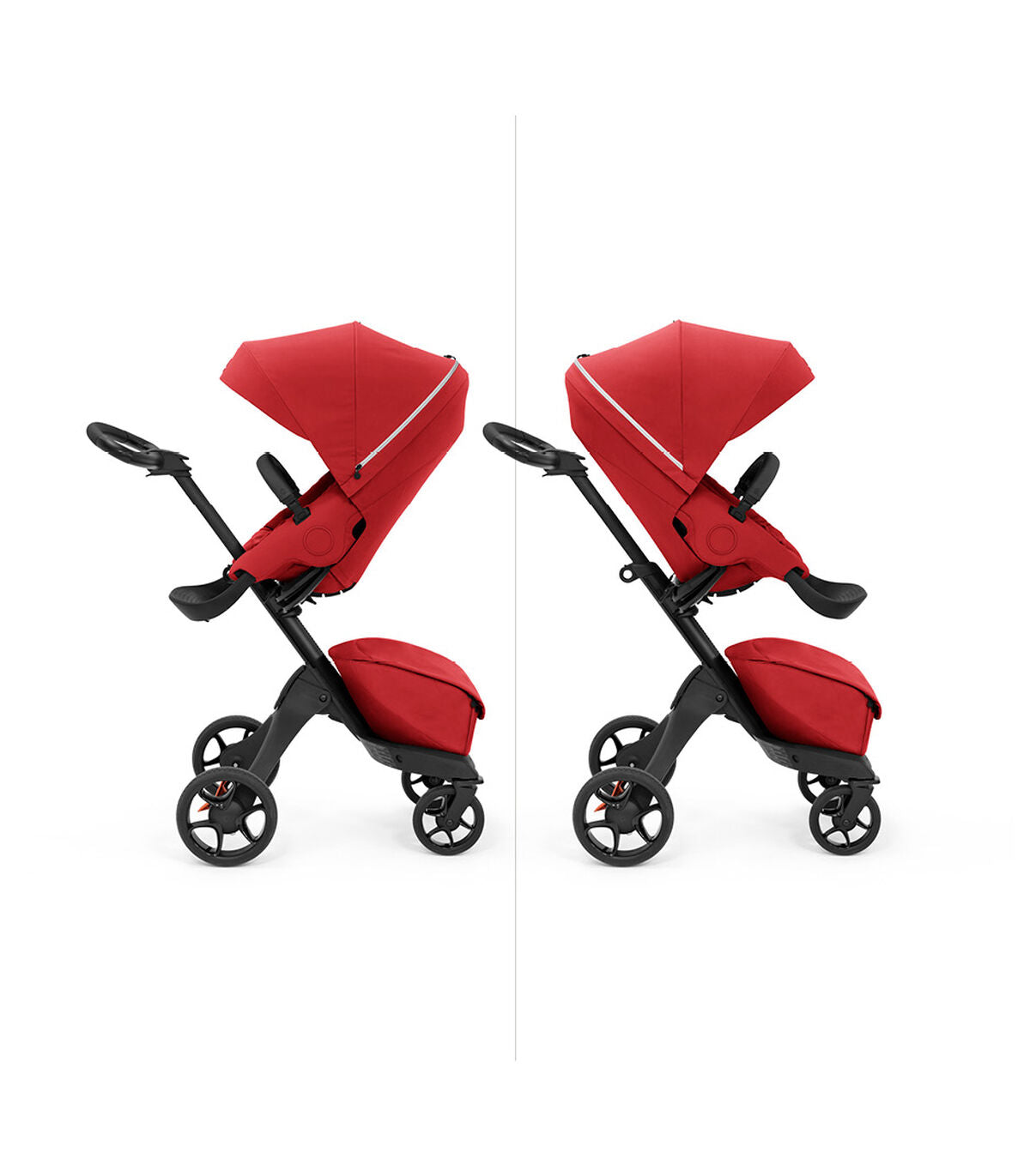 Stokke® Xplory® X + бебешки кош - цвят Ruby Red