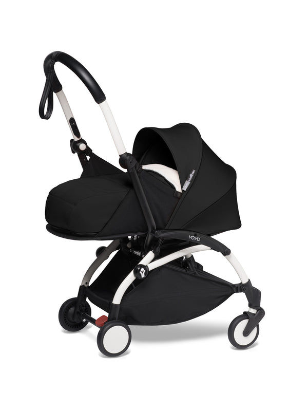 Stokke® YOYO² 6+ и Сгъваем мек кош Бяло шаси - цвят Black