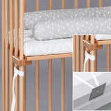 BabyBay® Boxspring Странично легло - цвят Natural