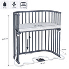 BabyBay® Boxspring Странично легло - цвят Grey