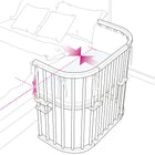 BabyBay® Boxspring Странично легло - цвят Grey