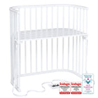 BabyBay® Boxspring Странично легло - цвят White