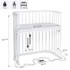 BabyBay® Boxspring Странично легло - цвят White