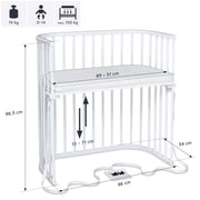 BabyBay® Boxspring Странично легло - цвят White