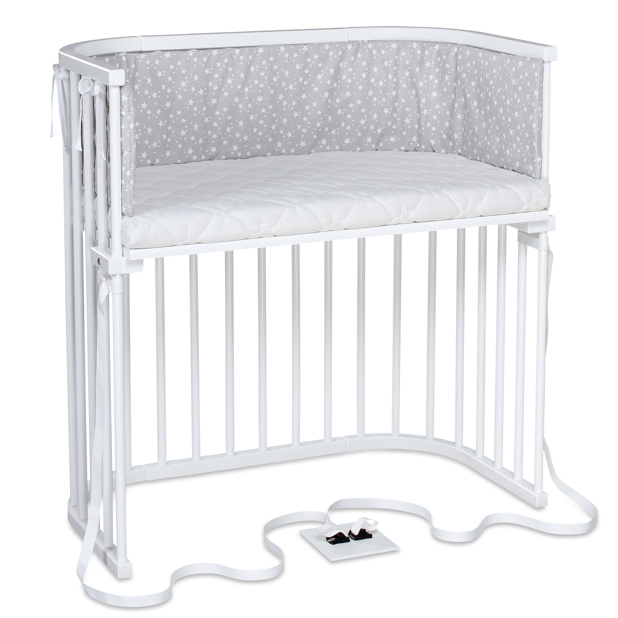 BabyBay® Boxspring Странично легло - цвят White