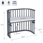 BabyBay® Original Странично легло - цвят Grey