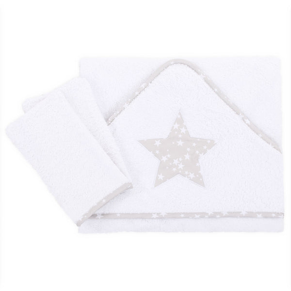 BabyBay® Хавлия с качулка - цвят Star Pearl Grey
